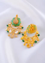 Royal Maharani Peacock Choker (Yellow Gold) NEC002383 - Image 4