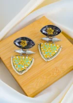 Royal Meenakari Fusion Earrings (Dual Plating) EAR001545 - Image 2