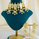 Royal Meenakari Kundan Polki Choker Set (Yellow Gold) NEC001580