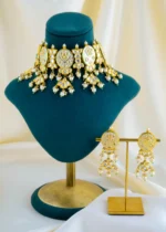 Royal Meenakari Kundan Polki Choker Set (Yellow Gold) NEC001580