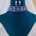 Royal Pearl Choker Set (Silver) NEC002218