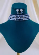 Royal Pearl Choker Set (Silver) NEC002218