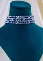 Royal Pearl Choker Set (Silver) NEC002218 - Image 2