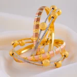 Royal Radiance Bangles (Tri-Color Plating) BAN001936
