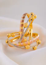 Royal Radiance Bangles (Tri-Color Plating) BAN001936