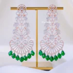 Royal Radiance Long Chandelier Earrings (Rose Gold) EAR002246