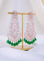 Royal Radiance Long Chandelier Earrings (Rose Gold) EAR002246 - Image 2