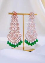 Royal Radiance Long Chandelier Earrings (Rose Gold) EAR002246 - Image 3