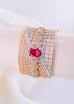 Royal Ruby & Diamond Mesh Bracelet (Yellow Gold) BRA002364 - Image 2