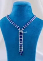 Royal Sapphire Waterfall Set (Silver) NEC002312 - Image 2