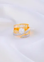 Royal Solitaire Diamond Wide Band Ring (Yellow Gold) RING02361