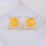 Royal Square Coin Earrings (Yellow Gold) EAR002283