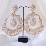 Maharani's Jadau Pearl Earrings (Yellow Gold) EAR002324
