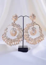 Maharani's Jadau Pearl Earrings (Yellow Gold) EAR002324