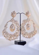 Maharani's Jadau Pearl Earrings (Yellow Gold) EAR002324 - Image 3