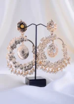 Maharani's Jadau Pearl Earrings (Yellow Gold) EAR002324 - Image 4