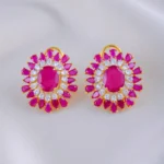 Ruby Bloom Earrings (Yellow Gold) EAR002040