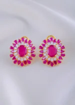 Ruby Bloom Earrings (Yellow Gold) EAR002040