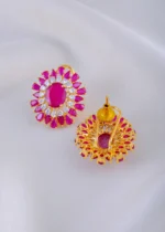 Ruby Bloom Earrings (Yellow Gold) EAR002040 - Image 3