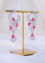 Ruby Bloom Elegance Earrings (Silver) EAR002301 - Image 2