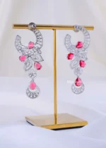 Ruby Bloom Elegance Earrings (Silver) EAR002301 - Image 3