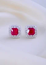 Ruby Bloom Studs (Silver) EAR001903