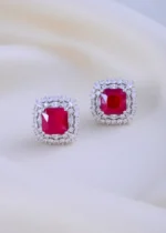 Ruby Bloom Studs (Silver) EAR001903 - Image 2