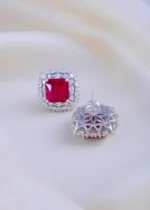 Ruby Bloom Studs (Silver) EAR001903 - Image 3