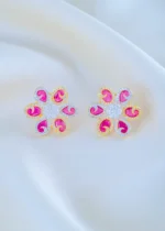 Ruby Blossom Earrings (Yellow Gold) EAR001871