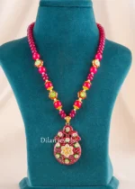 Ruby Blossom Necklace Set (Yellow Gold) NEC002726 - Image 2
