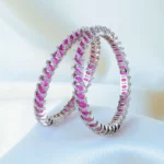 Ruby Bridge Bangles (Silver) BAN001153