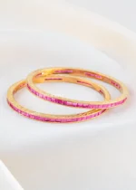 Ruby Channel Bangles (Yellow-Gold) BAN000393 - Image 3