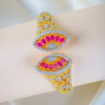 Ruby Clutch Statement Bracelet (Yellow Gold) BRA001271