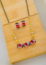 Ruby Designer Mangalsutra Set (Yellow Gold) MANG01530 - Image 2