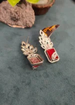 Ruby Diamond Earrings (White-Gold) EAR000025 - Image 2