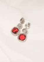 Ruby Drop Earrings (Silver) EAR000446 - Image 2