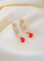 Ruby Drop Earrings (Yellow Gold) EAR001490