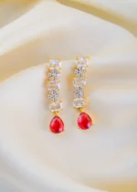 Ruby Drop Earrings (Yellow Gold) EAR001490 - Image 2