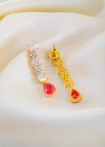 Ruby Drop Earrings (Yellow Gold) EAR001490 - Image 3
