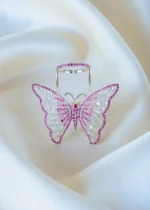 Ruby Flying Butterfly Ring (Silver) RING01385