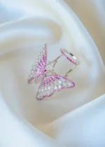 Ruby Flying Butterfly Ring (Silver) RING01385 - Image 2