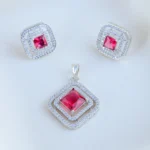 Ruby Gleam Set (Silver) PSET01743