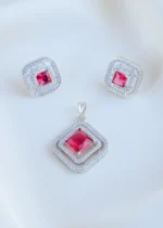 Ruby Gleam Set (Silver) PSET01743