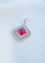 Ruby Gleam Set (Silver) PSET01743 - Image 2