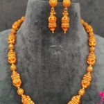 Ruby Gold Mala Set (Yellow-Gold)- NEC04032313