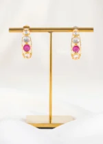Ruby Gold Plated Kundan Earrings- EAR002841