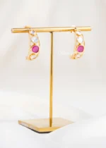 Ruby Gold Plated Kundan Earrings- EAR002841 - Image 2