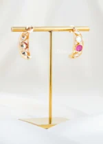 Ruby Gold Plated Kundan Earrings- EAR002841 - Image 3