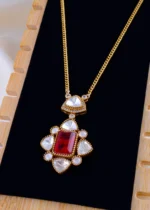 Ruby Grace Polki Set (Antique Gold) NEC002012 - Image 2