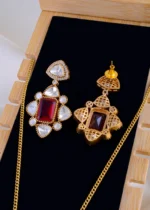 Ruby Grace Polki Set (Antique Gold) NEC002012 - Image 3